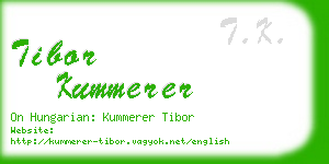 tibor kummerer business card